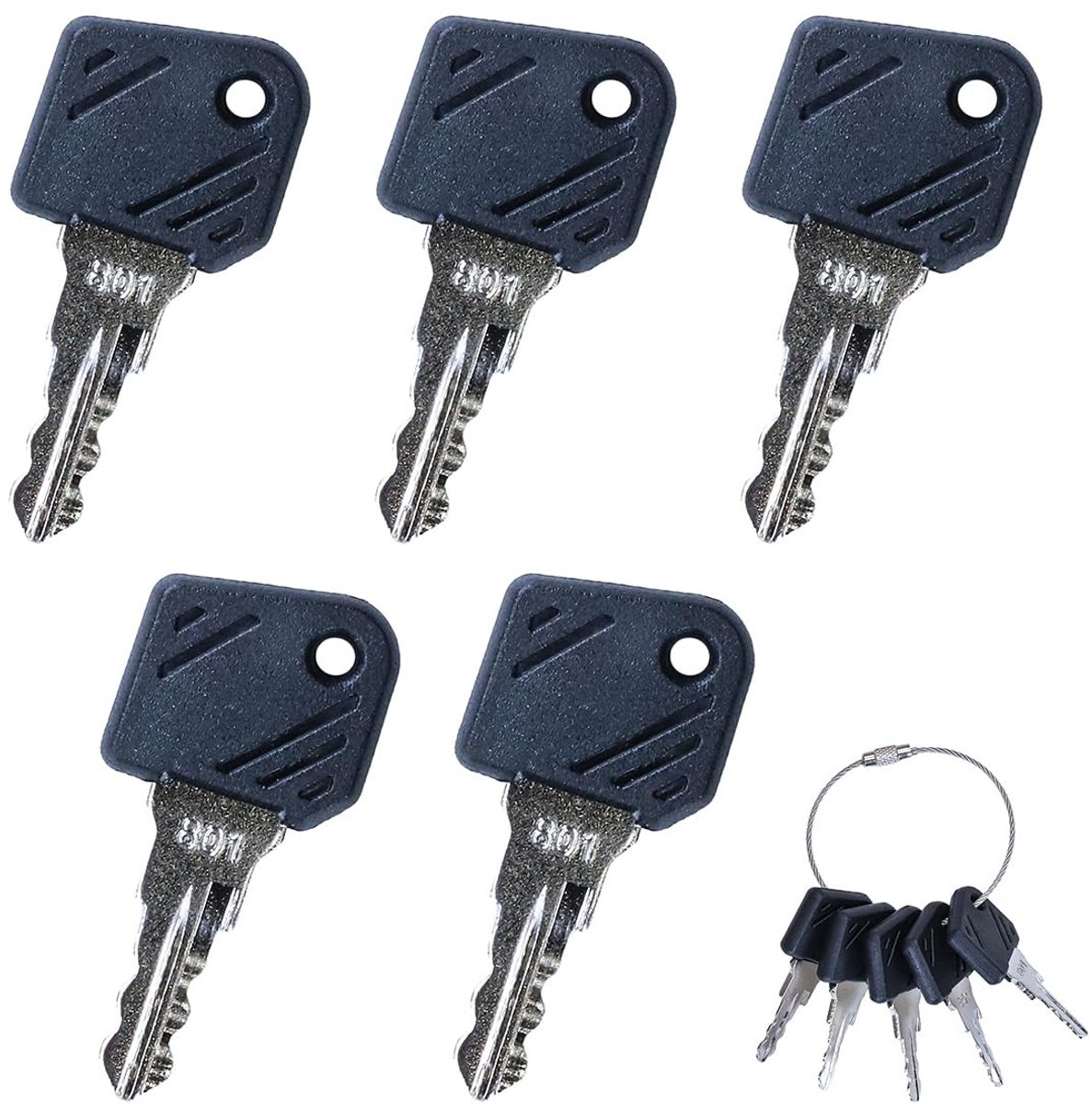 Golden crown - Contactsleutelset - Reserve-contactsleutels - Hoge compatibiliteit - 5 stuks - Geschikt voor Linde vorkheftruck 801 - Startschakelaar