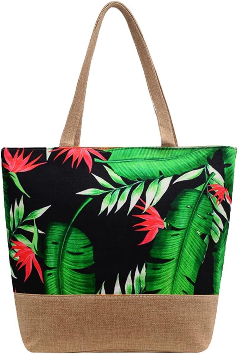 Strandtas - Shopper Tas - Strandbezoek - Met Rits - 43 x 34 cm - Oranje