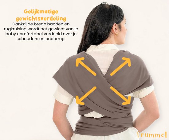 Frummel Baby Draagdoek Koper - Draagzak - Baby Wrap - Baby carrier - Draagdoek baby - Baby 0-36 maanden - Newborn van Merkloos — afbeelding 3