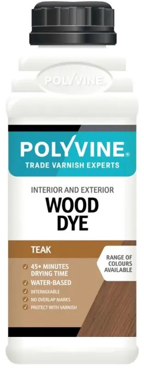 Polyvine Wood Dye kleurbeits – 500 ml - Antique Pine – Extra mat – Voor hout & meubels – Natuurlijke houtkleur