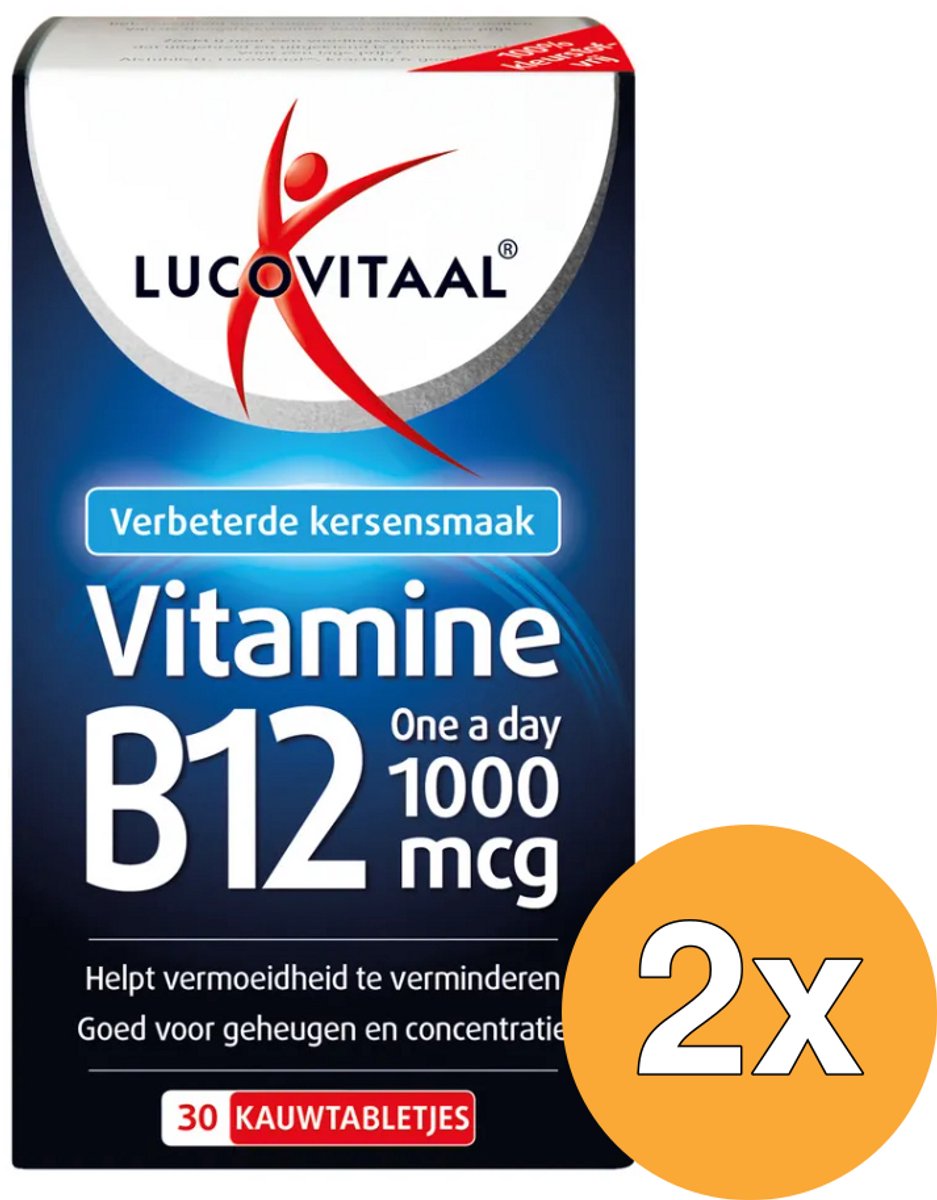 2x Lucovitaal Vitamine B12 1000mcg (30 tabletten)
