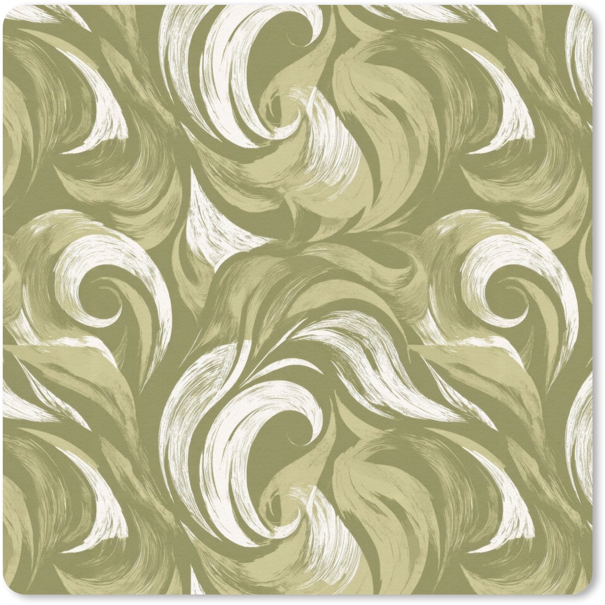 Muismat 20x20 cm - Mousepad Abstract - Textuur - Groen - Muismatten