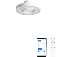 CREATE - Stille plafondventilator 40W Ø50 cm met verborgen bladen en LED-verlichting - S - Met licht - WIFI - WIND CLEAR EASY