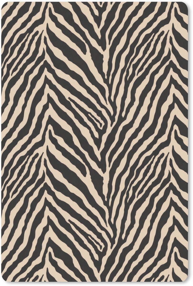 Muismat 13x20 cm - Mousepad Zebra - Klassiek - Zwart - Muismatten