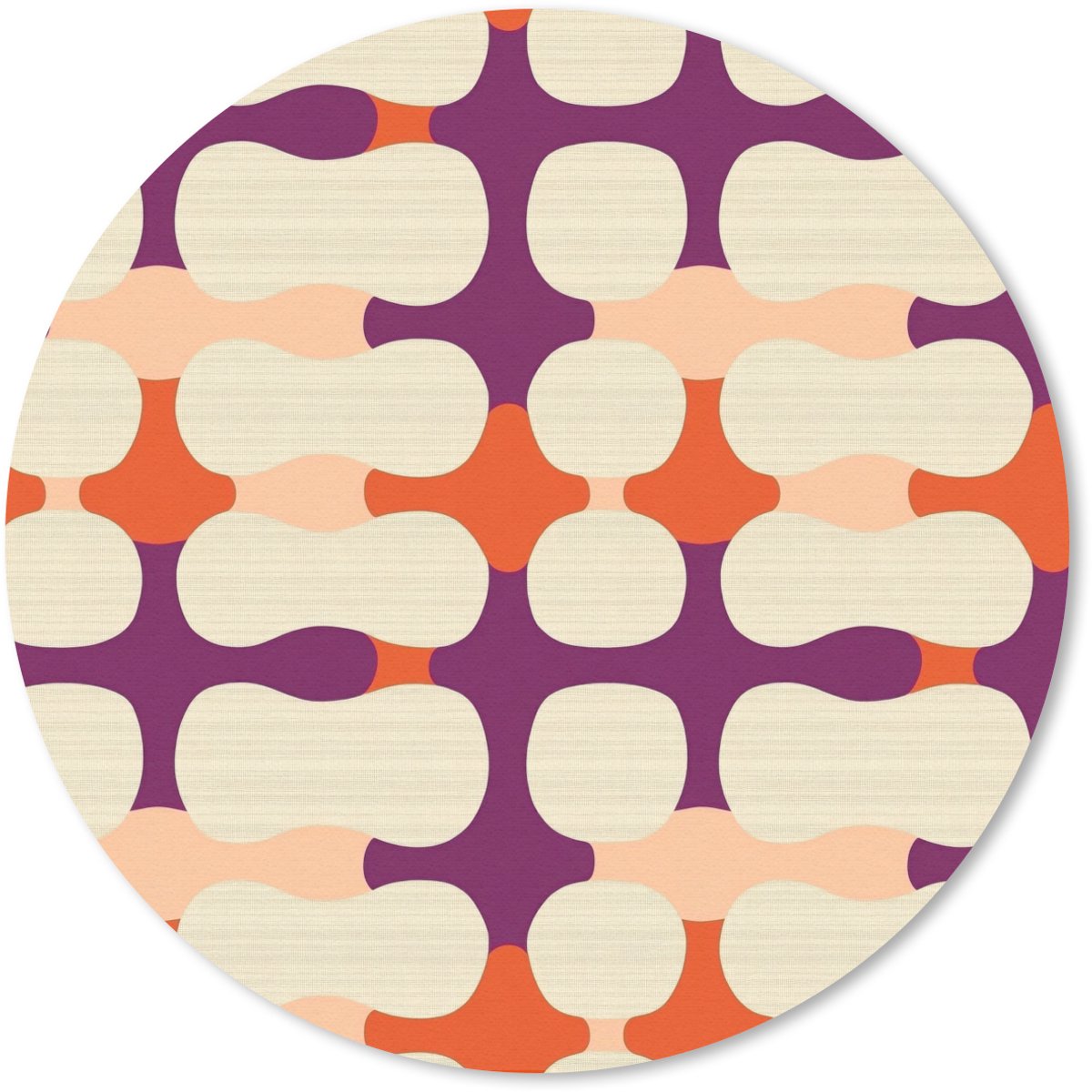 Muismat rond 40x40 cm - Mousepad Modern - Patroon - Kleurrijk - Ronde muismatten