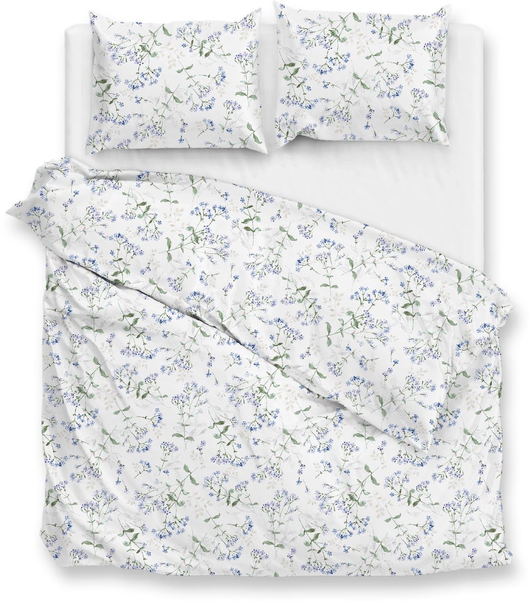 Zohome Dekbedovertrek Amadoro - White - Bloemen - Dekbedovertrek - 260x200-220 cm - 100% Katoen - Lits-Jumeaux XL - SS26