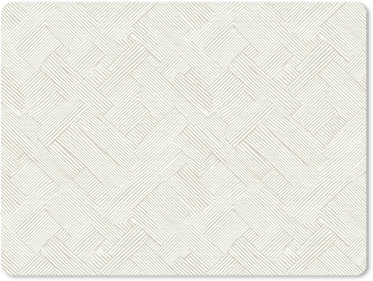 Muismat 12x10 cm - Mousepad Textuur - Abstract - Beige - Muismatten