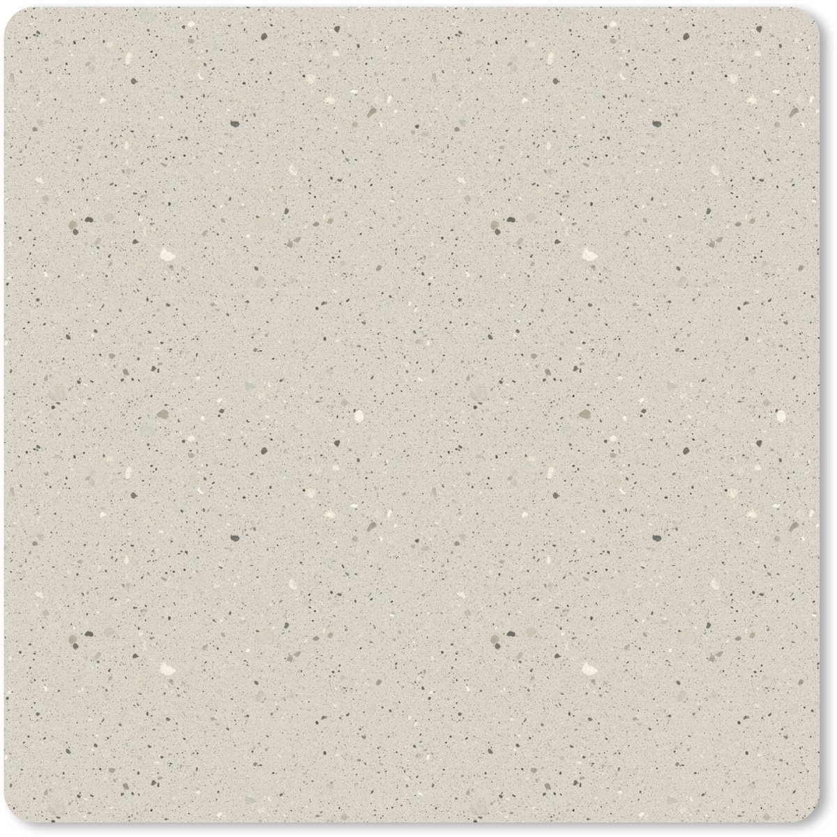 Muismat 30x30 cm - Mousepad Lichtbeige - Terrazzo - Grijs - Muismatten