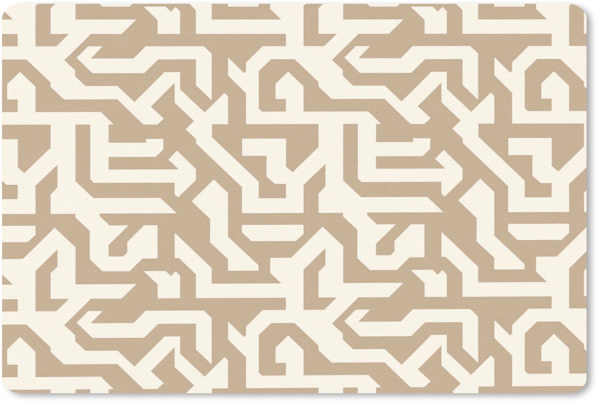 Muismat 13x8 cm - Mousepad Modern - Abstract - Beige - Muismatten