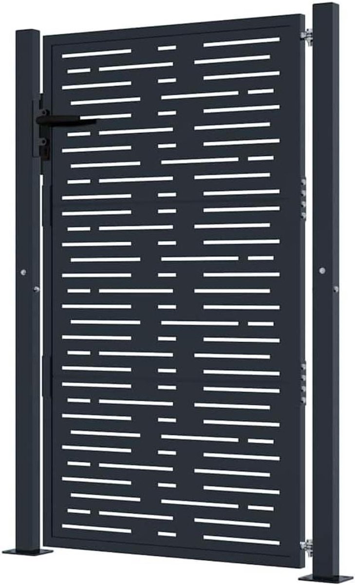 vidaXL Poort 100x150 cm met vierkant staal antracietkleurig