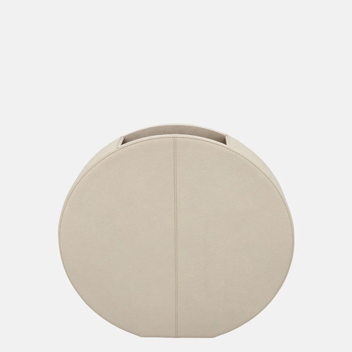 Chamada Eva leren vaas effen medium beige