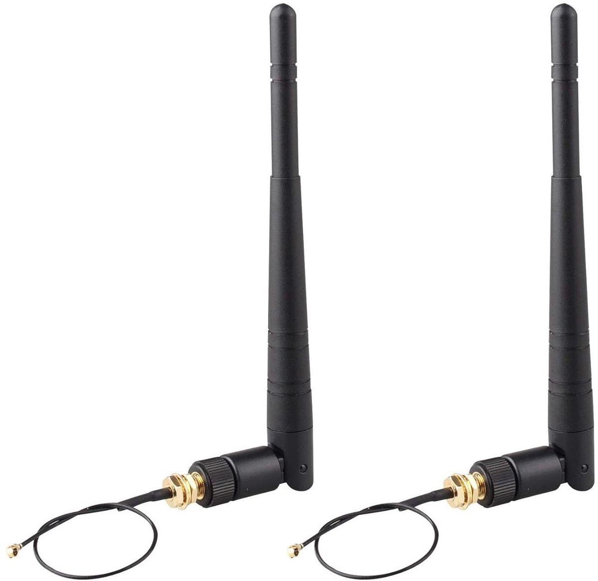 Draadloze Router Antenne - Wifi Antenne Set - Netwerk Signaal Verbeteren - Hoge Gain 3DBI - 15 cm Kabel - Zwart