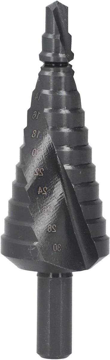 HSS Trepboor Set voor Metaal, Hout en Kunststof, 6-30 mm, Professionele Stappenboor voor Precisiewerk