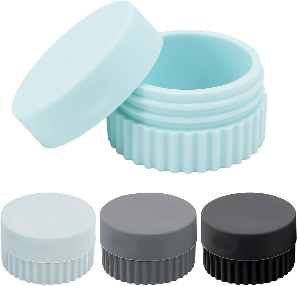 Set van 4 Navulbare Cosmetische Dozen 20ml voor Reizen, Ideaal voor Crème, Lotion en Make-up Opslag met Deksel
