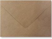 25 Luxe C5 Enveloppen Kraft Bruin - 22,8 x 16,2 cm - 110 Grams - 228x162mm - Puntklepsluiting