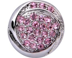 Quiges - Drukknoop Mini 12mm Zirkonia Roze - EBCMK173