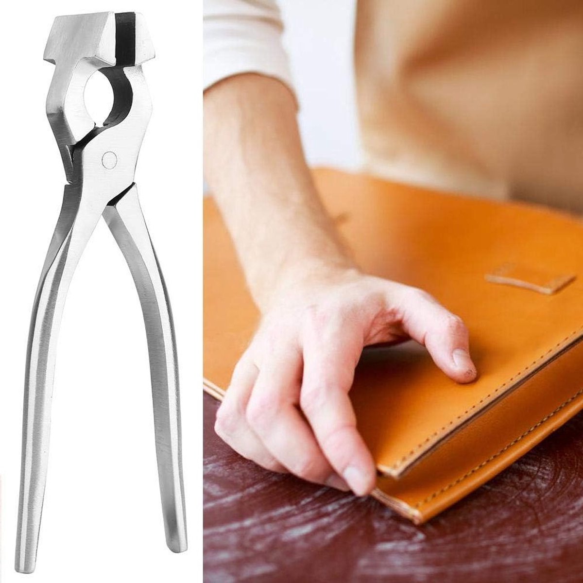 Verstelbare Lederen Persklem voor Het Egaliseren van Randen van Tassen en Riemen, Handgereedschap voor Leerbewerking