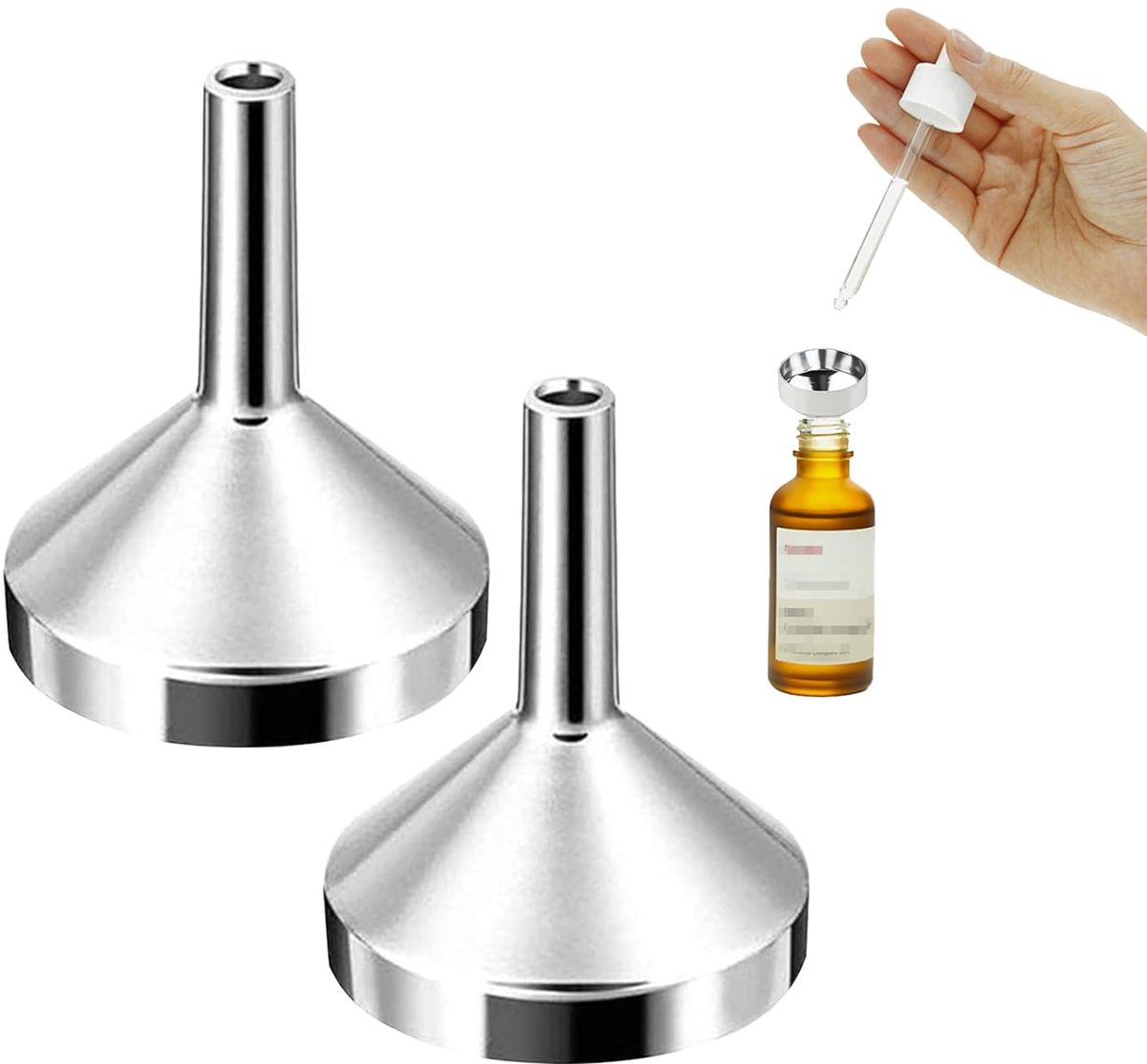Mini Trechter - RVS - Set van 2 Stuks - Keukenaccessoires - Kookgerei