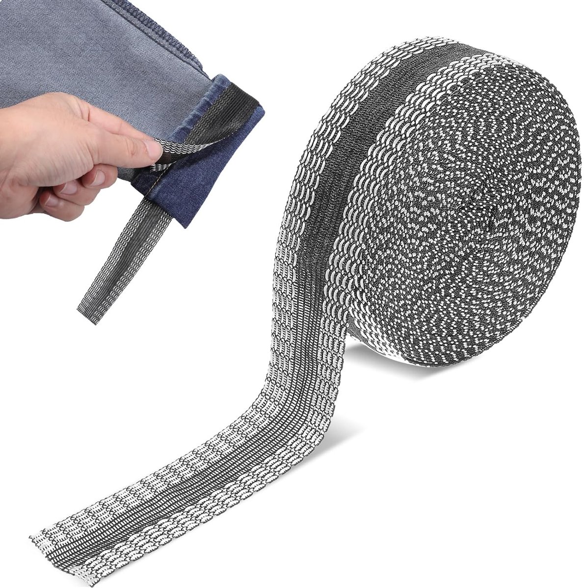 Zoomtape voor broeken, strijkbare zoomtape voor broeken, wasbare zoomtape zonder naaien, zoomtape voor broekranden voor kleding, gordijnen, jeans, pakken, broeken en pantalons(grijs, 10 m/ 1 rol)| Cyslmuk®