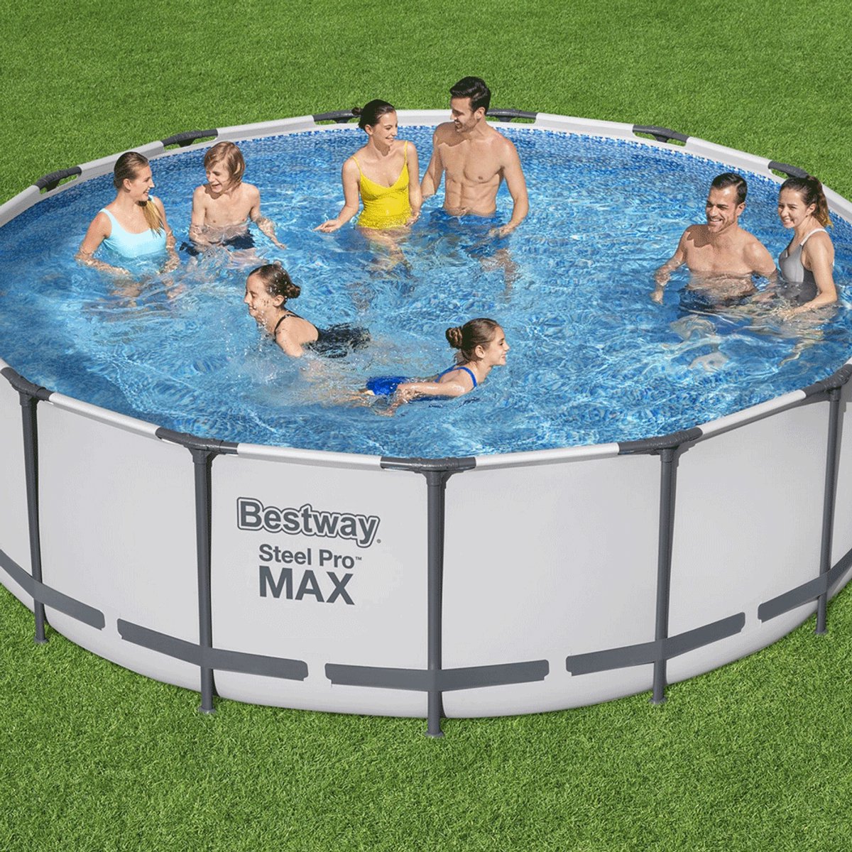 Bestway Steel Pro MAX kit piscine avec pompe de filtration - Ø 457 x 122 cm