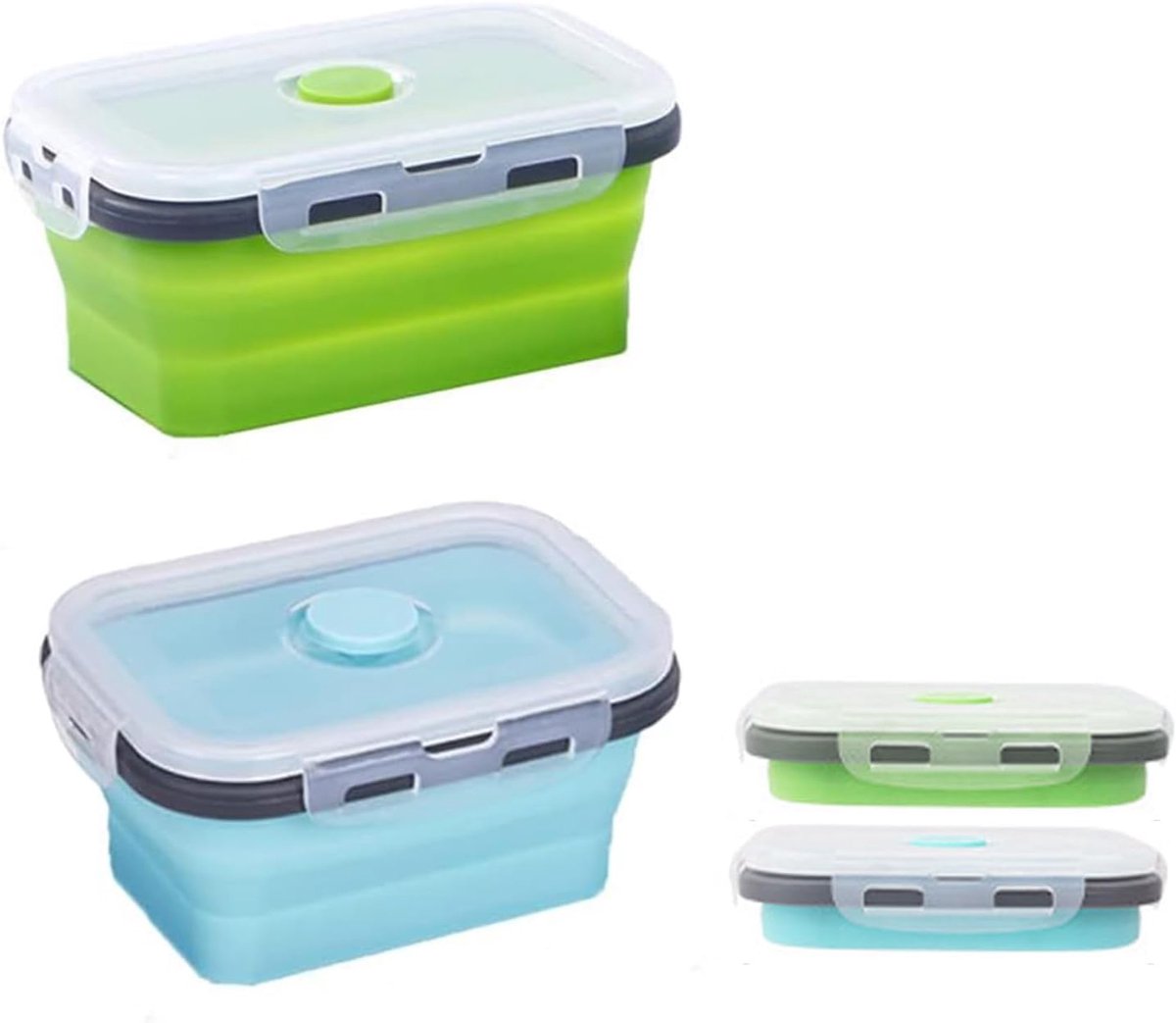 Rectangular Vouwbare Siliconen Dozen - Voedselopslag en Lunchdozen