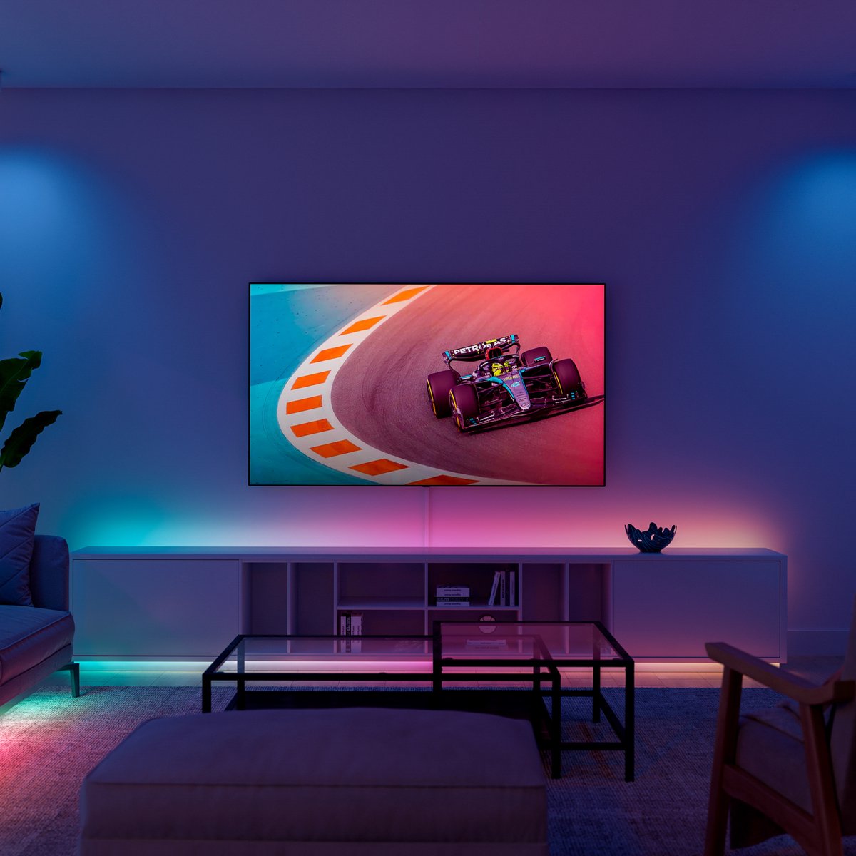 Philips Hue Essential Gradient LED strip 10 meter - Wit en Gekleurd Licht - Light Strip - Incl. Hue Dimmer Switch - Hue White and Color Ambiance — afbeelding 4