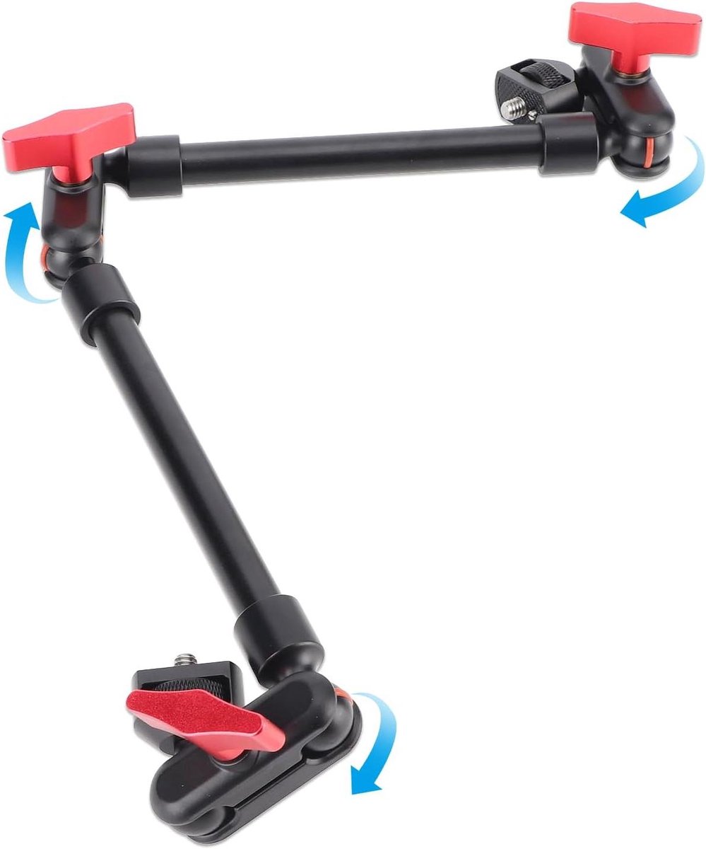 Verstelbare Magische Arm - Scharnierende Arm Klemarm - Camera Positioneren - Volledig Aluminium - 22 inch - Rood