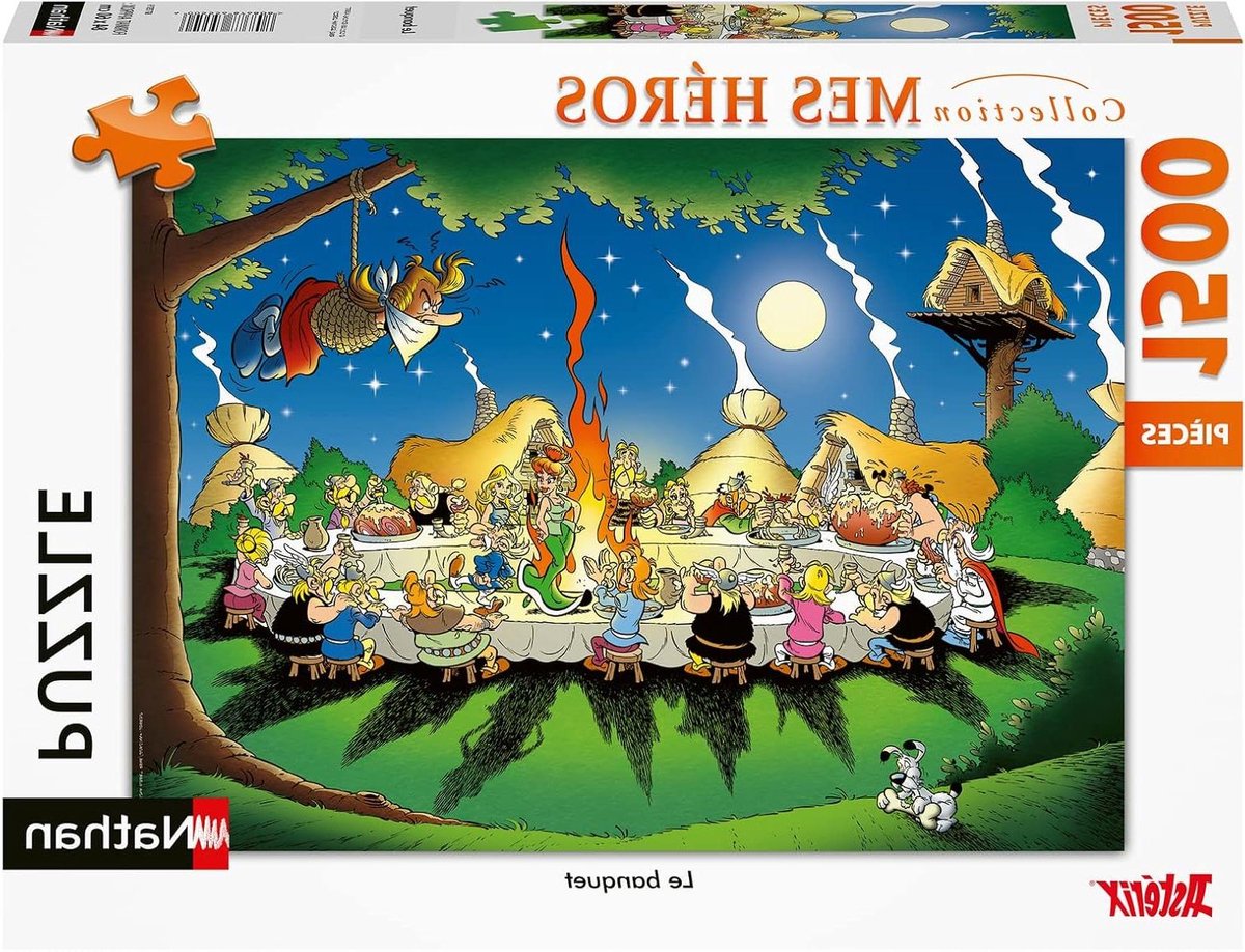 Puzzel Asterix Banket - Jigsaw Puzzel 1500 Stukjes - Ontspanning Thuis - FSC Gecertificeerd Karton - 84 x 60 cm