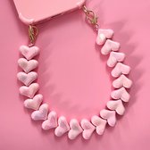 Modieuze Hart Telefoon Ketting Mobiele Telefoon Lanyard Versiering Sleutelhanger Sleutelhanger Tas Accessoire Voor Mode Liefhebbers, Wit, Style 4