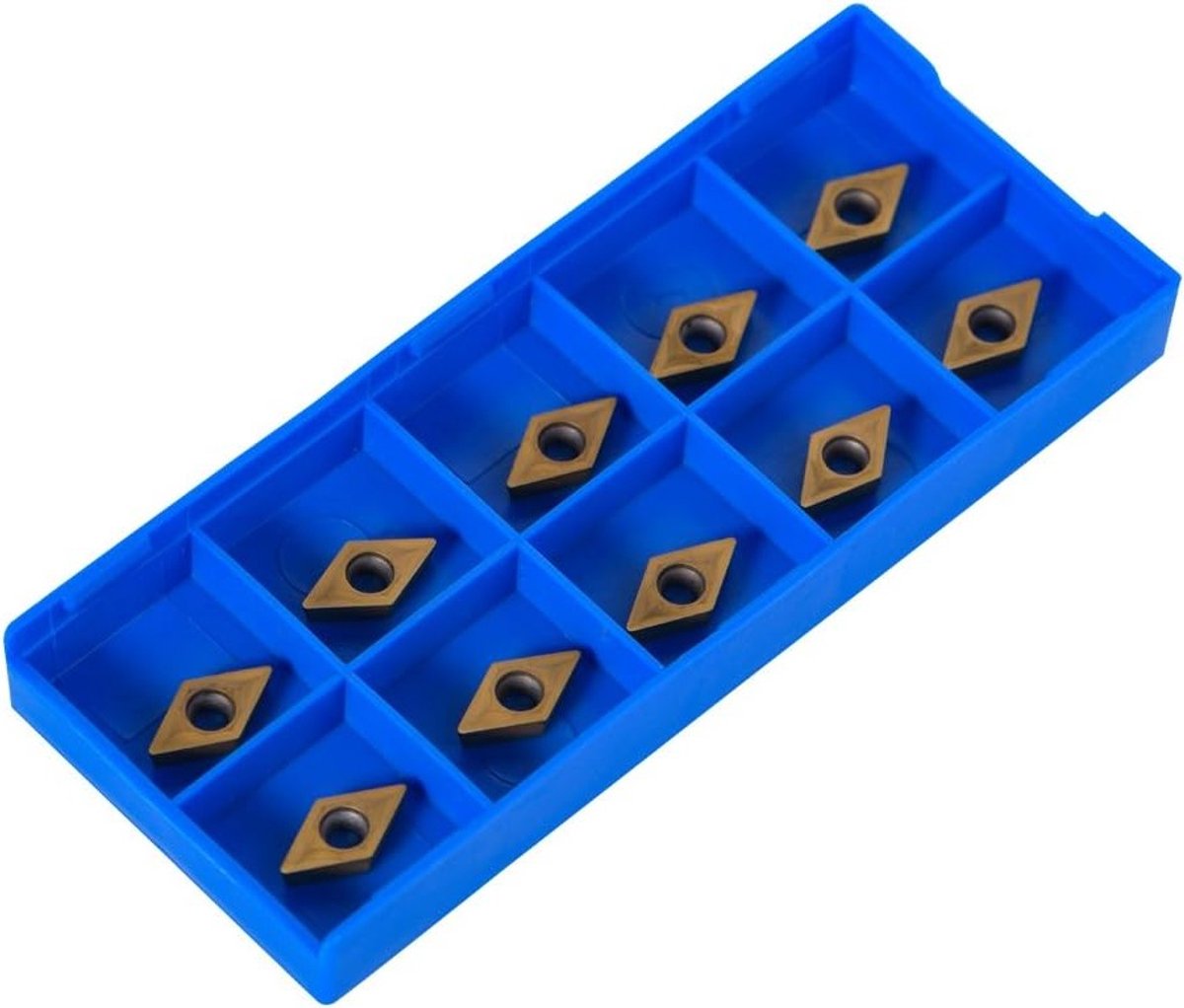 Set van 10 Rotonde Inserts voor CNC Frezen - Rhombus Carbide DCMT070204-HM YBC251 voor Staalbewerking en Draaien