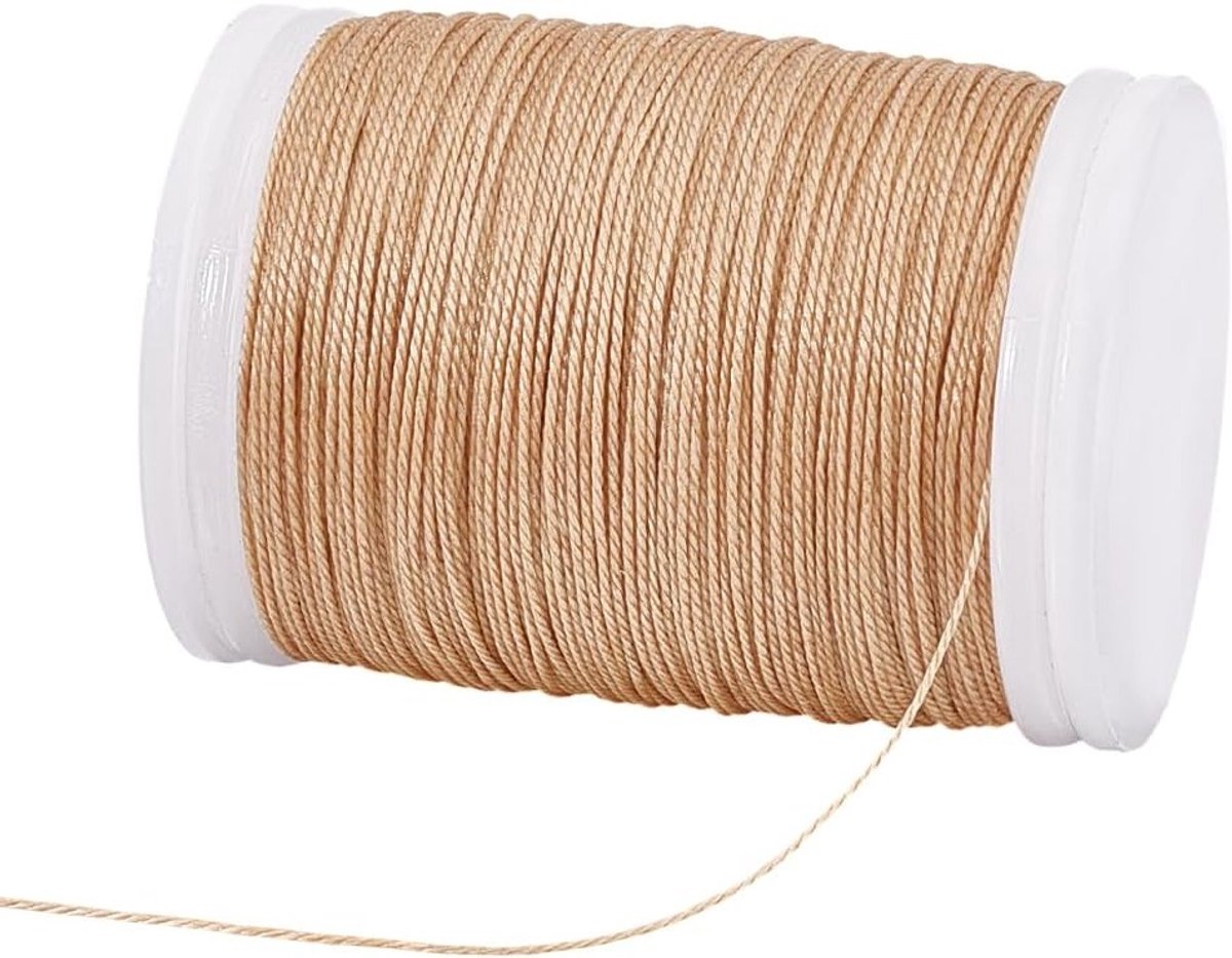 0.5mm Gewaxed Koord - 130 Yards Bruin Polyester Draad voor Beads, DIY Sieraden, Macramé en Dreamcatchers