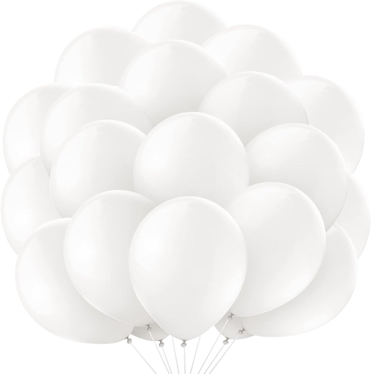 Witte Ballonnen 20 Stuks 25cm Latex Helium Ballonnen voor Bruiloft Decoratie, Feestdecoratie en Verjaardagsversiering