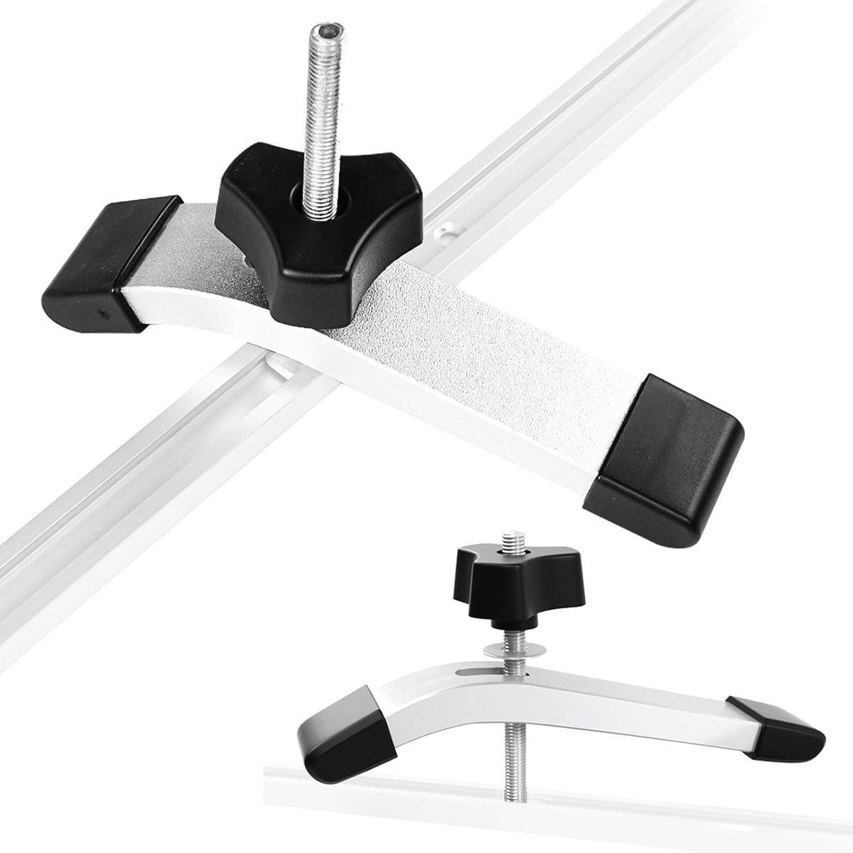 SnelShoppen - 2 Stuks Aluminium Legeringen Klemmen, Werkbank Accessoires, T-groef M8, Stabiele en Flexibele Klemmen, Snelontkoppeling, Ideaal voor Hou