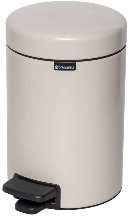 Brabantia NewIcon Prullenbak - 3 liter - Badkamer - Soft Beige