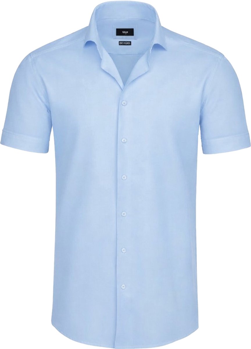 Heren Overhemd korte Mouwen - Lichtblauw - Blouse