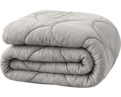 Y-NOT® - Velvetbed Stone Grey 140x200 - Wasbaar - geen overtrek nodig