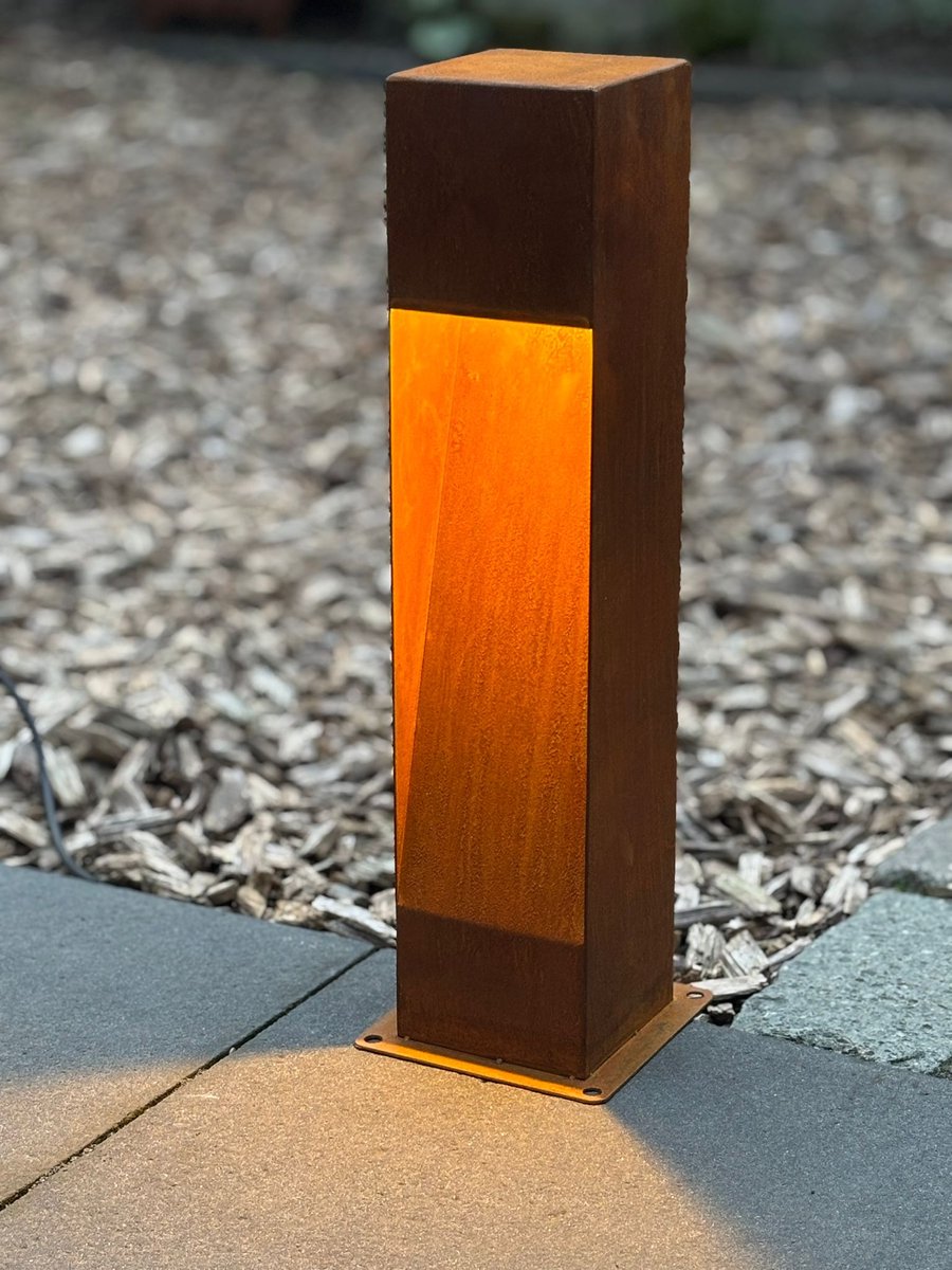 Lamp Eden - Cortenstaal - tuinverlichting Roestig - Ledverlichting - Gratis ledspot