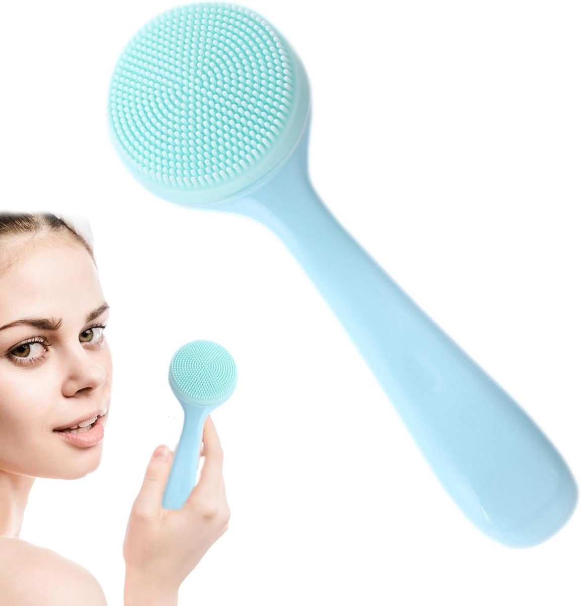 Siliconen handmatige gezichtsreinigingsborstel, siliconen gezichtsschrobber, siliconen gezichtswasborstel, gezichtsborstel exfoliator, siliconen gezichtsreinigingsborstel voor massage