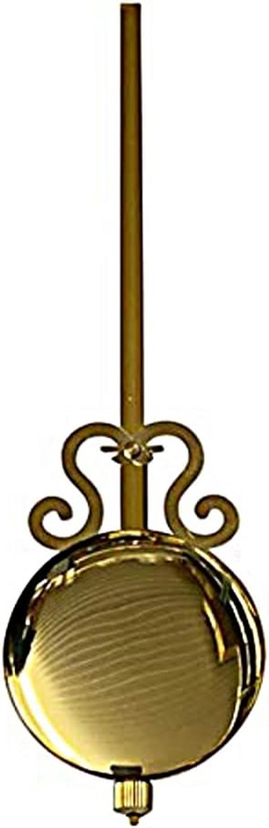 Metalen Slinger Pendule Staaf en Gewicht voor Klok Mechanisme - Zwaaiende Beweging (200mm-55mm Goud)