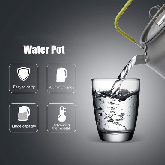 Camping Waterketel - Theepot Outdoor - Water Koken - Europese Stijl Tuit - 1.2 Liter - Grijs — afbeelding 5