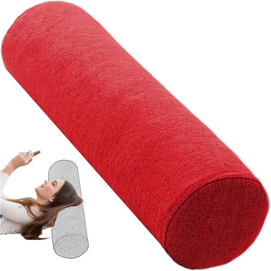 Traagschuim Bolsterkussen - Cilindrisch Kussen Nekrol - Comfort Ondersteuning - Afneembare Sloop - 12x60cm - A15