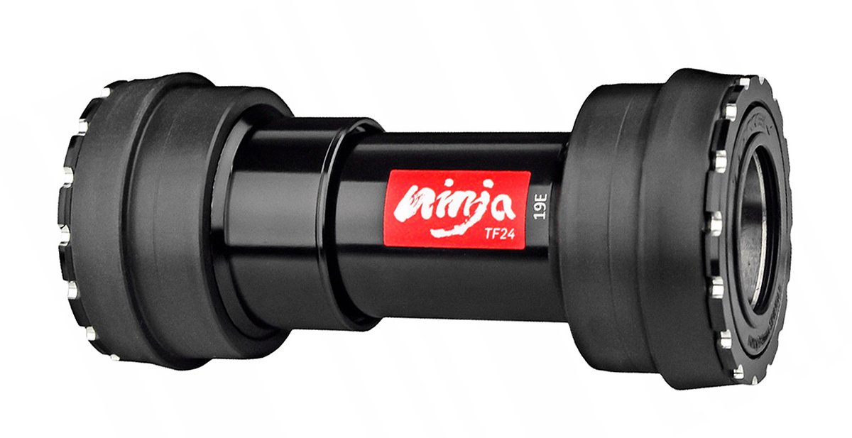 Token NINJA Serie - Pressfit Bottom Bracket - BB30 Type - Zwart - 24 mm Shimano