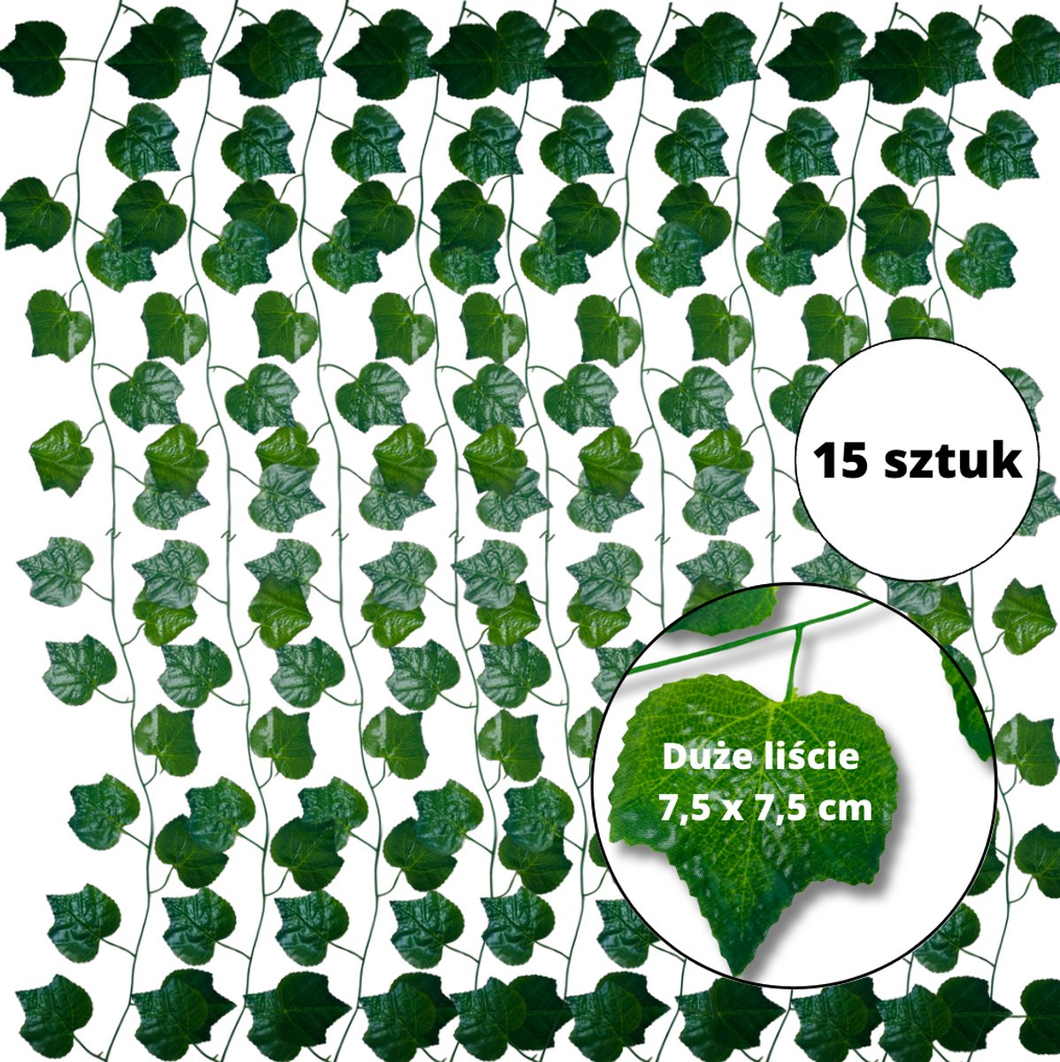 Inspiruj - Siergirlande - 235 cm - 15 stuks - Synthetische Klimop