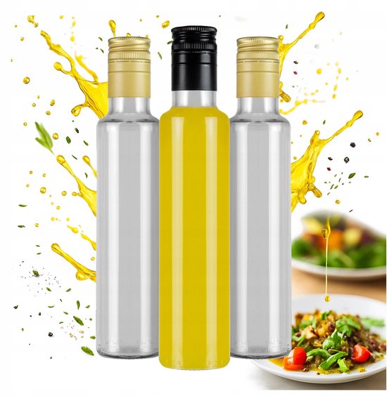 Bimberek Dorica Serie - Glazen Fles - 250ml - Transparant - Draaibare Dop van Bimberek — afbeelding 5