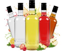 Bimberek - Luxe Glazen Flessen - 500ml - Met Schroefdop