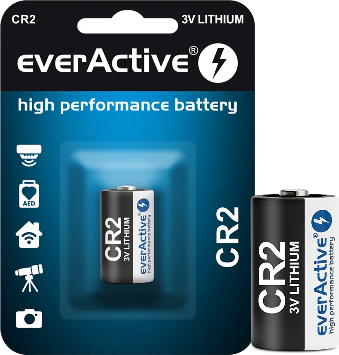 Lithium Photo CR2 Batterij 3V - Hoge Capaciteit 800mAh - 1 Stuk Blister