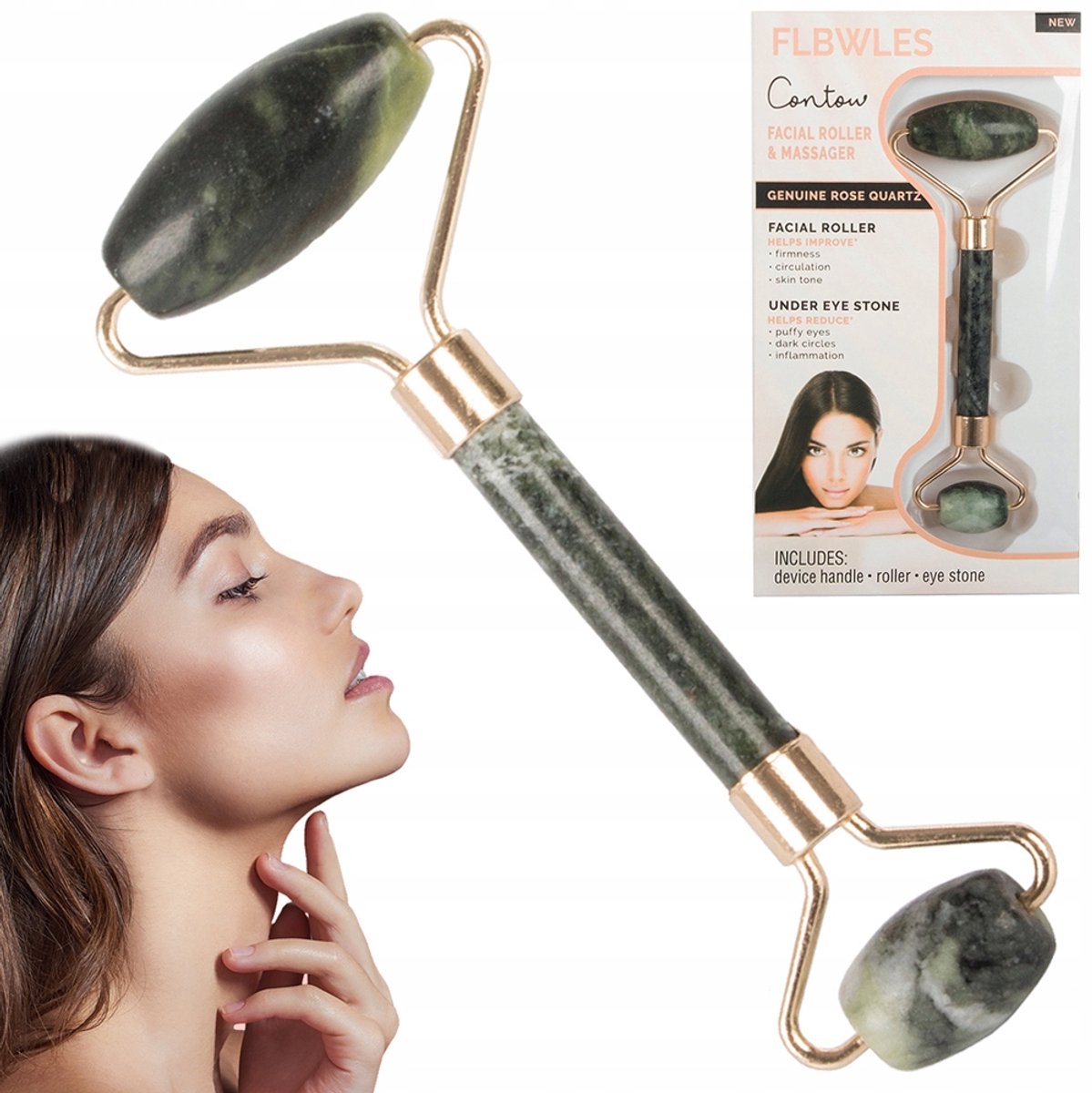 Gua Sha Jade Schraper – Massagehulpmiddel – Gezichtsmassage – Massage – Ontspanning - Green - Groen - Eco - 100% Jade