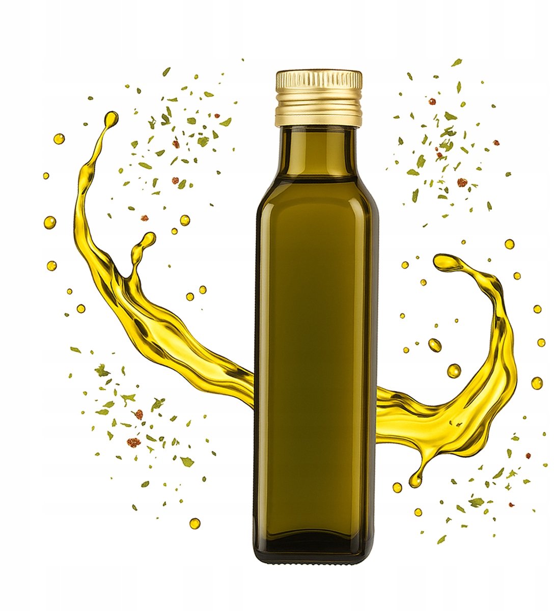Bimberek Marasca Serie - Olijfgroene Fles - 250ml - Voor Olie en Azijn - Decoratief Ontwerp