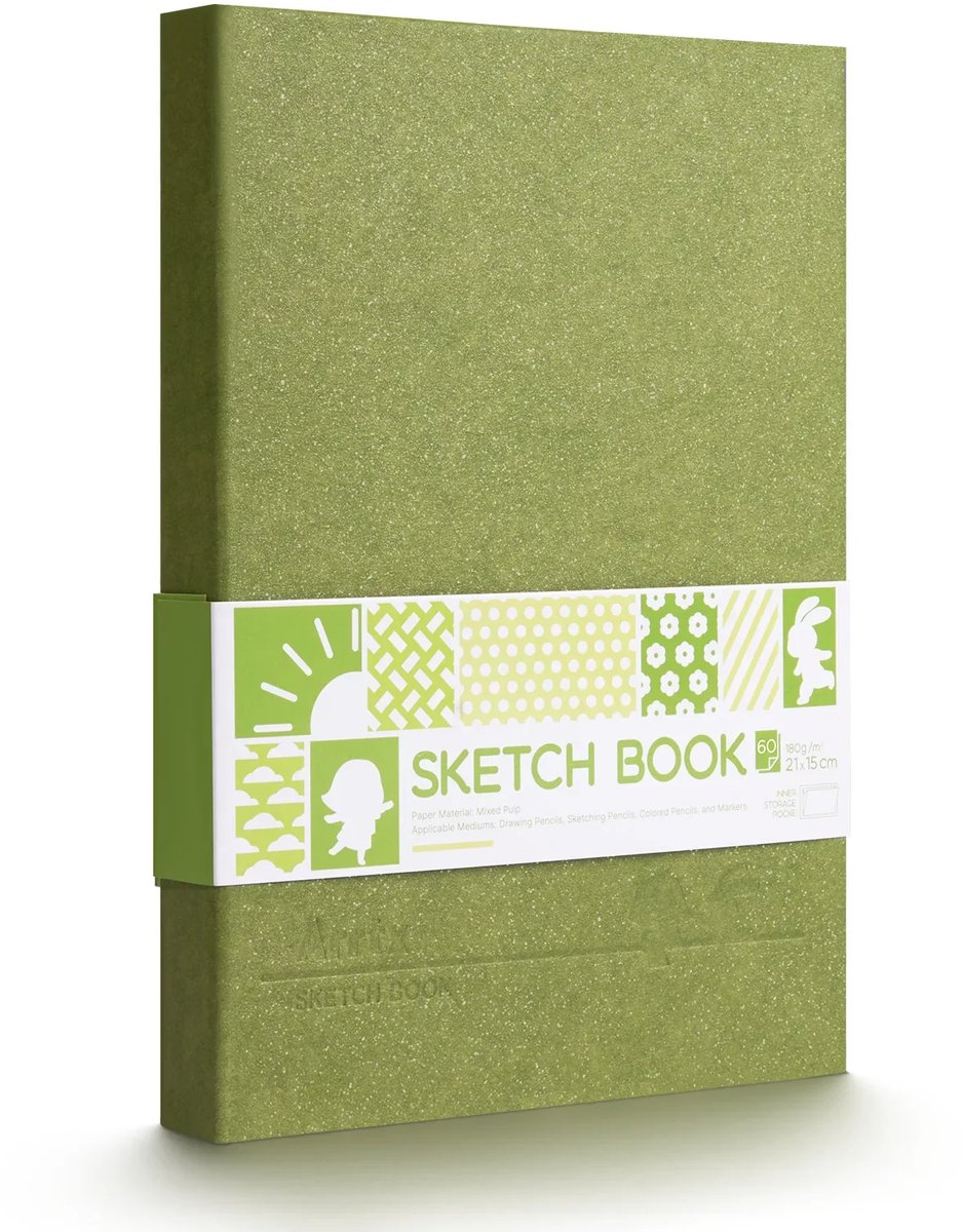 Arrtx - Schetsboek - A5 - Hardcover - 60 vellen tekenpapier 180gr