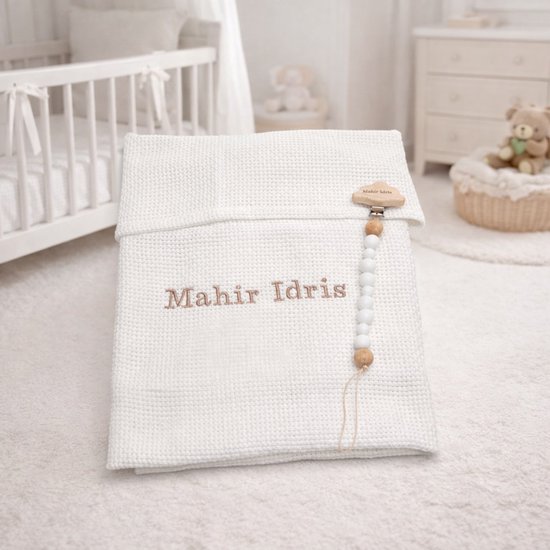 Babydeken gehaakt - babydeken - Kraamcadeau - wiegdeken - extra zacht 100x80cm - Gepersonaliseerd- babydekentjes voor ledikant - Unisex - babydeken voor kinderwagen - Kraamcadeau - Babyshower kado - Cadeau - Babydeke